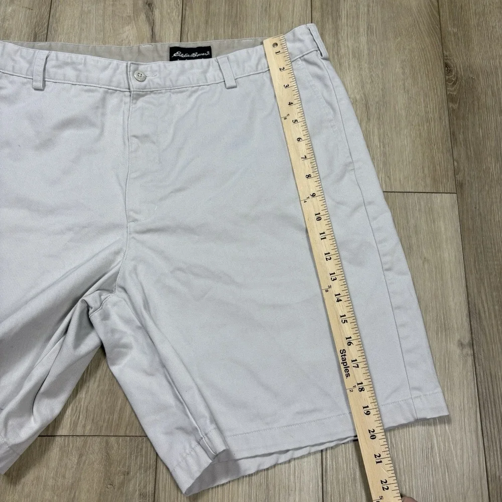 Eddie Bauer Shorts Mens Size‎ 40 Khaki Beige Flat Front 8